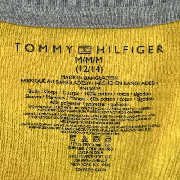 Tommy Hilfiger Youth Sz M (12-14) Body100% Cotton, Sleeves Cotton Blend - Picture 3 of 6